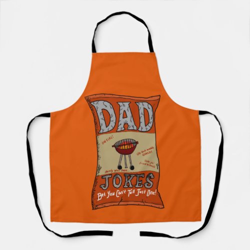 Funny Dad Jokes Fathers Day Grilling Quote  Apron