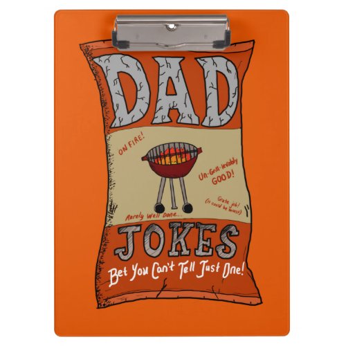 Funny Dad Jokes Fathers Day Grilling Quote  Clipboard