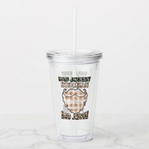 Funny Dad Jokes Father's Day Rad Jokes Acrylic Tumbler