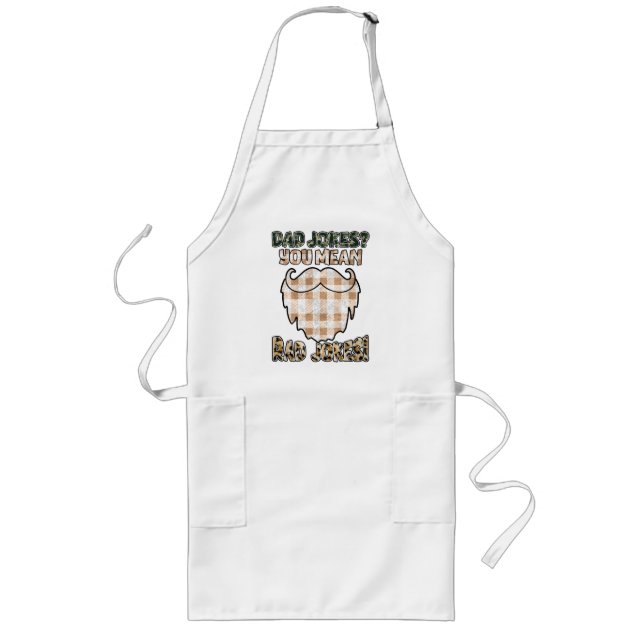 Funny Dad Jokes | Father's Day | Rad Jokes Long Apron (Front)