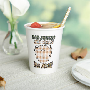 Funny Dad Jokes   Father's Day   Rad Jokes Paper Cups