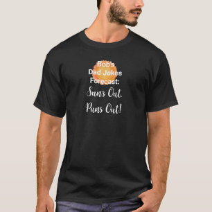Funny Dad Jokes Pun Lover Black Custom Name T-Shirt