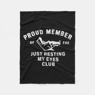 Funny Dad,just Resting My Eyes For Dad Gift Dad Fa Fleece Blanket