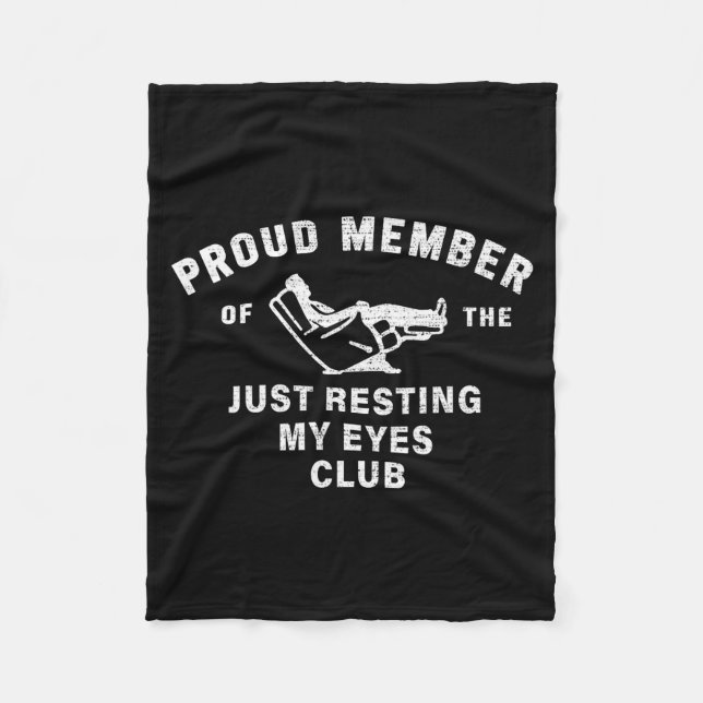 Funny Dad,just Resting My Eyes For Dad Gift Dad Fa Fleece Blanket (Front)