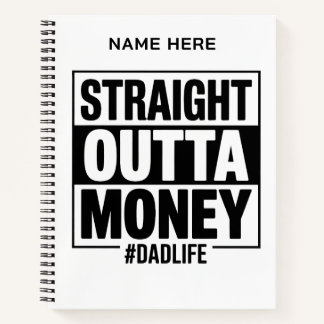 Funny Dad Life Note Pad Fathers Day Gift Notebook