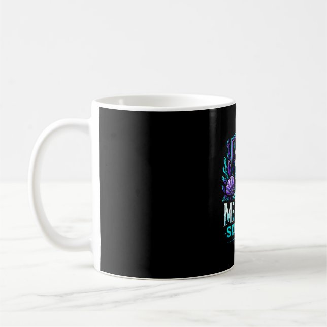 Funny dad mermaid security  coffee mug (Left)