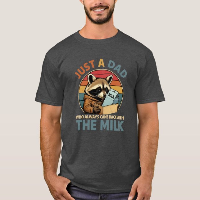 Funny Dad Milk Shirt | Raccoon Design (Front)