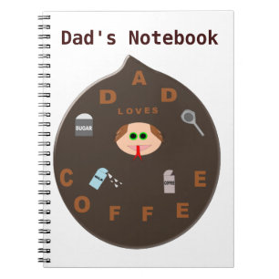 Funny Dad Monster Loves Coffee Customizable N Notebook