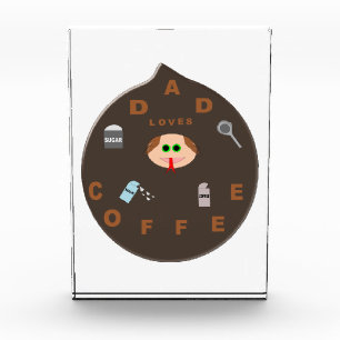 Funny Dad Monster Loves Coffee Decoration Award