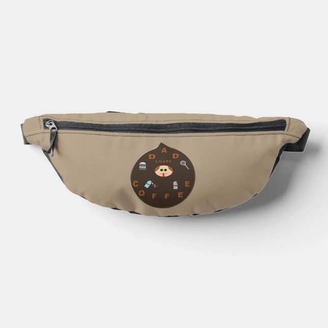 Funny Dad Monster Loves Coffee Fanny Pack (Lay Down)