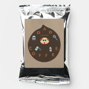 Funny Dad Monster Loves Coffee Fathers Day Drink Mix