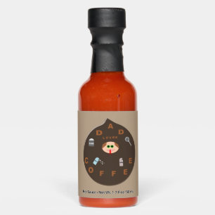 Funny Dad Monster Loves Coffee Hot Sauces