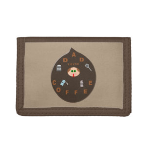Funny Dad Monster Loves Coffee Wallet
