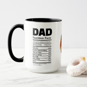 Funny Dad Nutrition Facts with Photos Mug