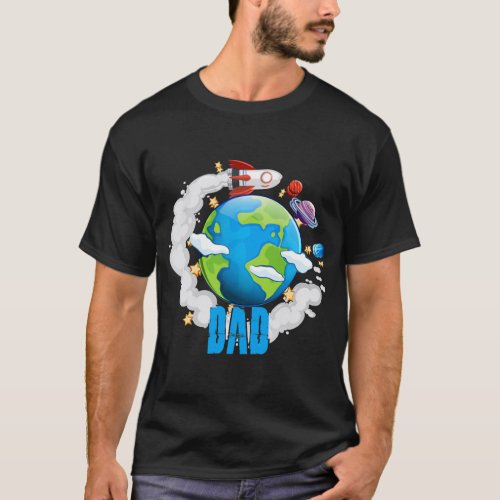 Funny Dad Outer Space  T_Shirt