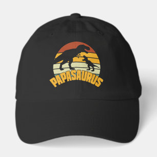 Funny Dad Papa dinosaur word art Hat