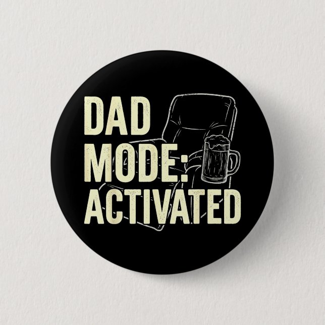Funny Dad Pitmaster BBQ Papa Smoker Grill Party Button (Front)