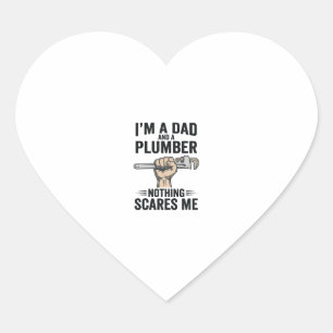 Funny Dad Plumber Vintage Engraving Shirt Design_1 Heart Sticker