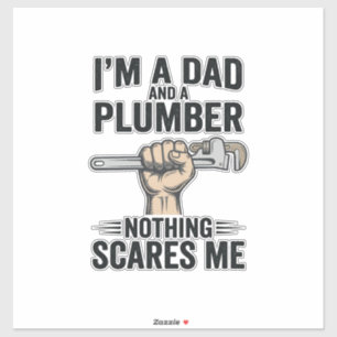 Funny Dad Plumber Vintage Engraving Shirt Design_1 Sticker