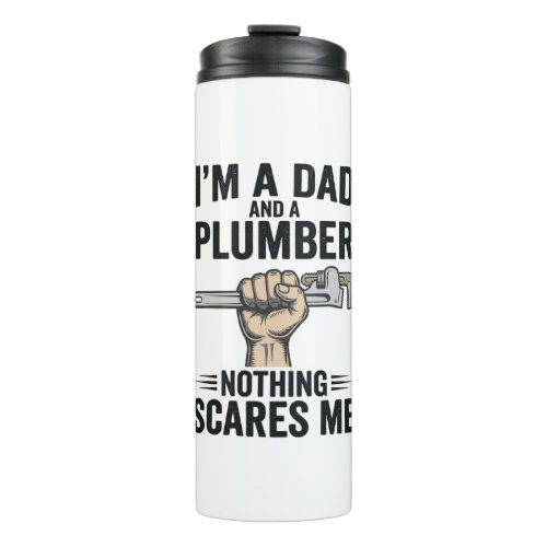 Funny Dad Plumber Vintage Engraving Shirt Design_1 Thermal Tumbler