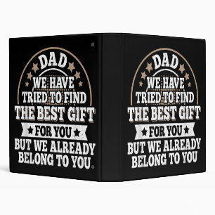 Funny Dad Saying Graphic Vintage Papa Father 3 Ring Binder
