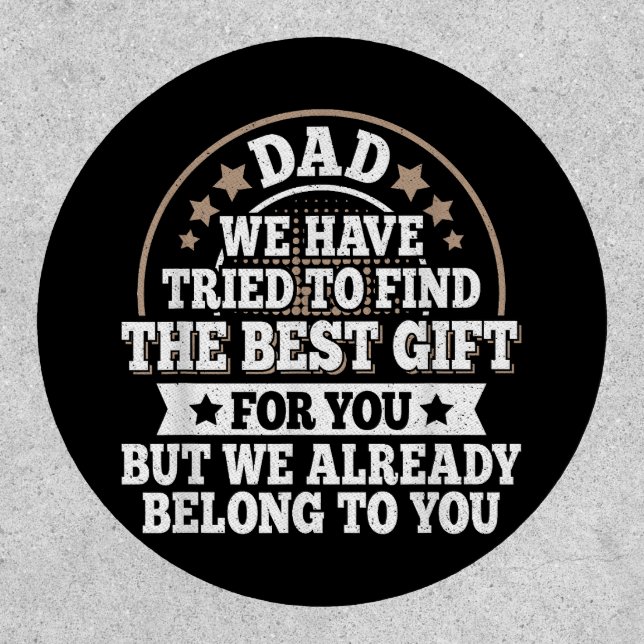 Funny Dad Saying Graphic Vintage Papa Father Patch (Front)
