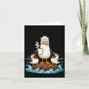 Funny Dad Seagull Fathers Day Seagulls Humor Ocean Card