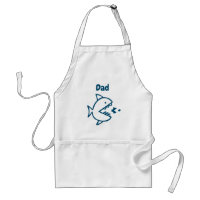 Funny Dad Shark White Blue Chef