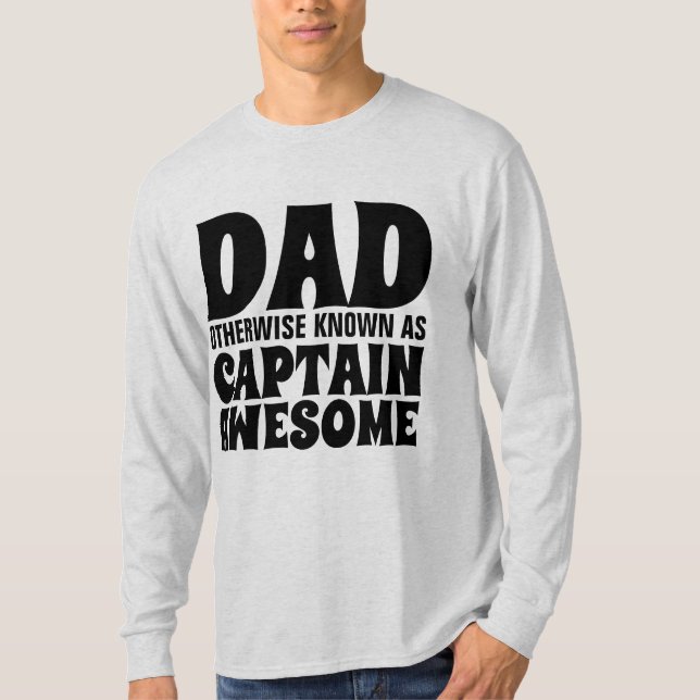FUNNY DAD T-Shirts CAPTAIN AWESOME (Front)