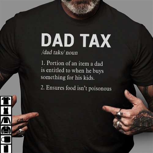 Funny Dad Tax Definition Vintage Family Matching T_Shirt