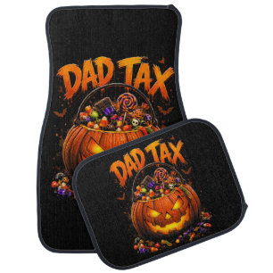 Funny Dad Tax Halloween Pumpkin Car Floor Mat