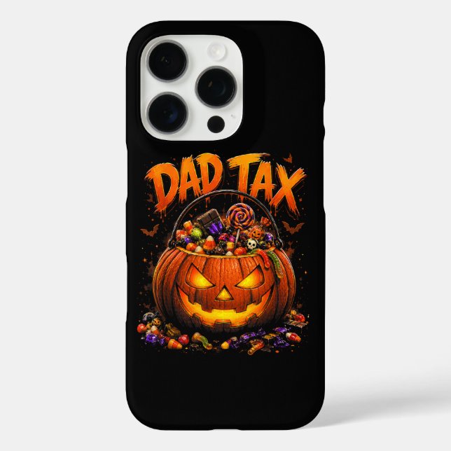 Funny Dad Tax Halloween Pumpkin Case-Mate iPhone Case (Back)