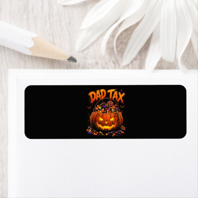 Funny Dad Tax Halloween Pumpkin Label (Insitu)