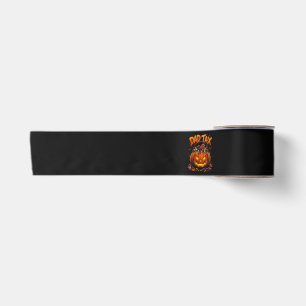 Funny Dad Tax Halloween Pumpkin Satin Ribbon
