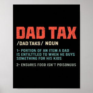 Funny Dad Tax Poster