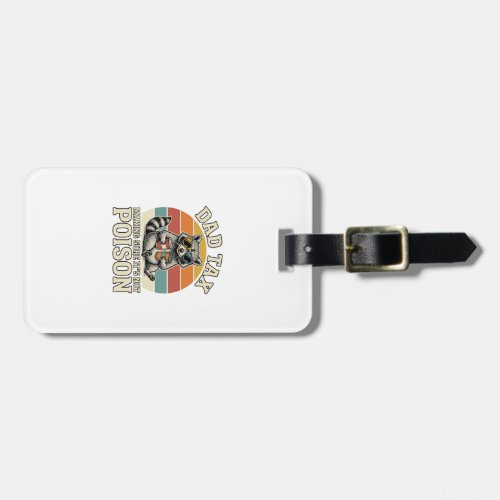 Funny Dad Tax Raccoon Vintage T-Shirt Design_1 Luggage Tag