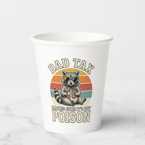 Funny Dad Tax Raccoon Vintage T-Shirt Design_1 Paper Cups
