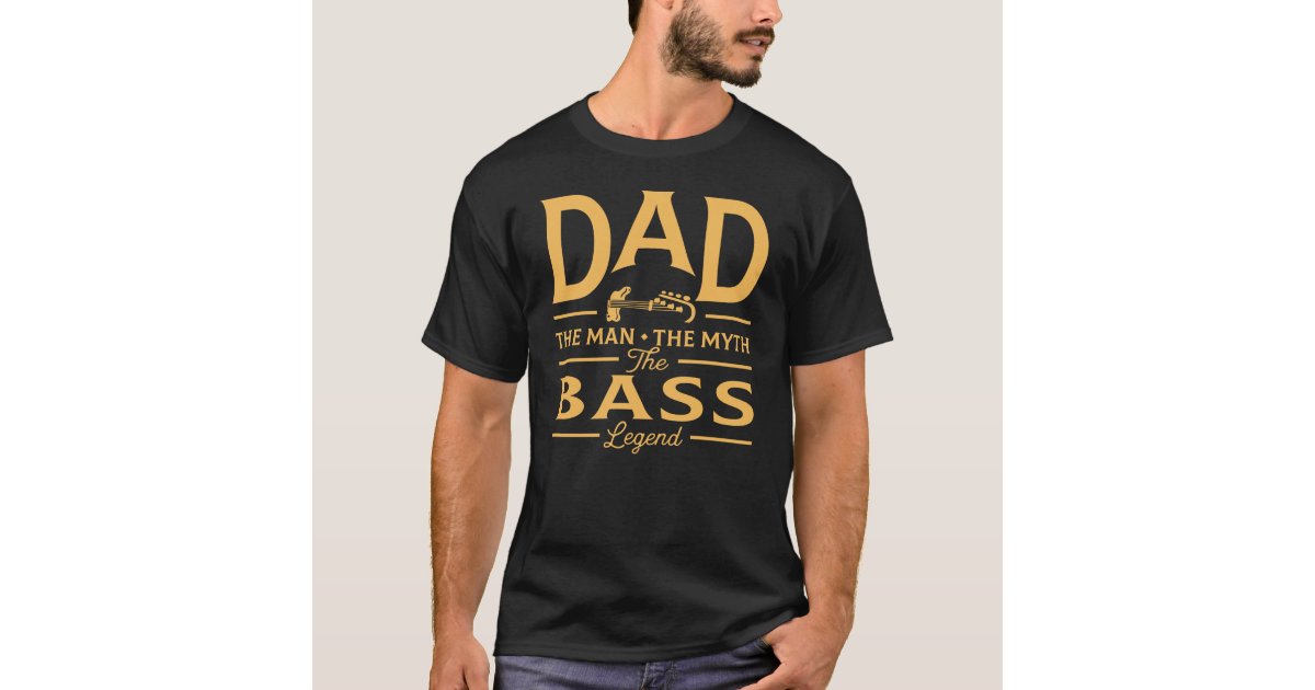 Vintage Bass Fishing Dad Man The Myth The Legend Fisherman T-Shirt