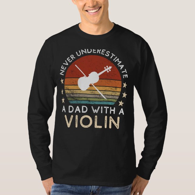 Funny Dad Violin Tee - Dads String Serenade & Laug (Front)