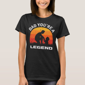 Funny Dad You’re A Legend Vintage Sunset T-Shirt