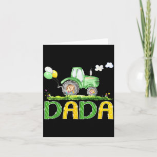 Funny Dada Birthday Boy Tractor Farm Truck Matchin Card