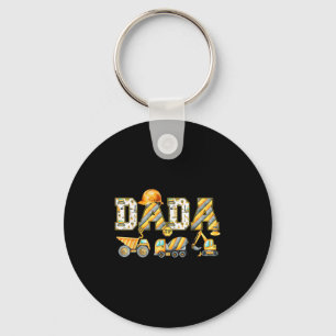 Funny Dada Construction Excavator Kids Matching Fa Keychain
