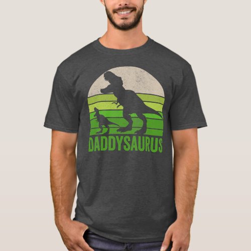 Funny Daddy Dinosaur Daddysaurus Fathers Day T_Shirt