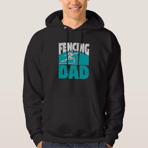 Funny daddy fencer silhouette fathers day fencing hoodie