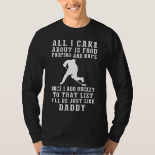 Funny Daddy Hockey Shirt: Prioritizing Food, Poopi T-Shirt