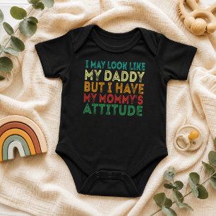 Funny Daddy Mommy Attitude Baby Bodysuit Cute Baby