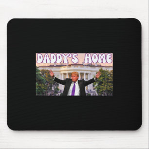 Funny Daddy's Home Trump 2024 Stand With Trump Gif Mouse Pad