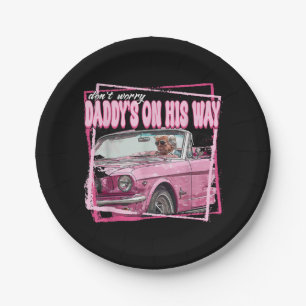 Funny Daddy's Home Trump Pink 2024 Take America Ba Paper Plates