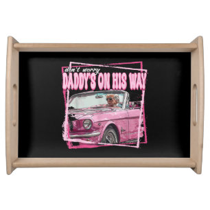 Funny Daddy's Home Trump Pink 2024 Take America Ba Serving Tray