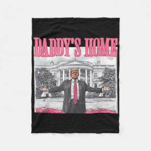 Funny Daddy's Home Trump Pink 2024 Take America Ck Fleece Blanket
